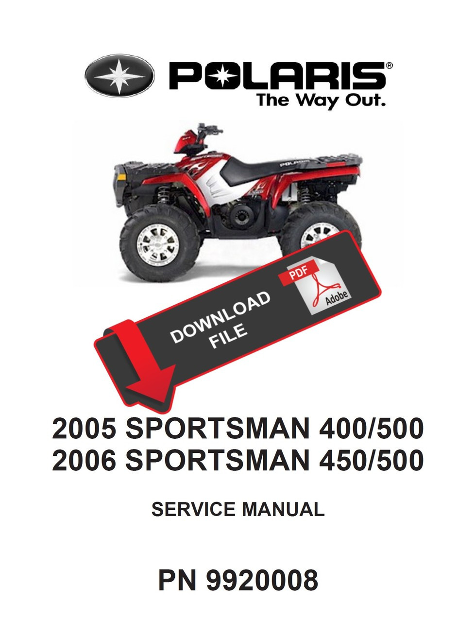 Polaris 2006 Sportsman 450 Atv Service Manual