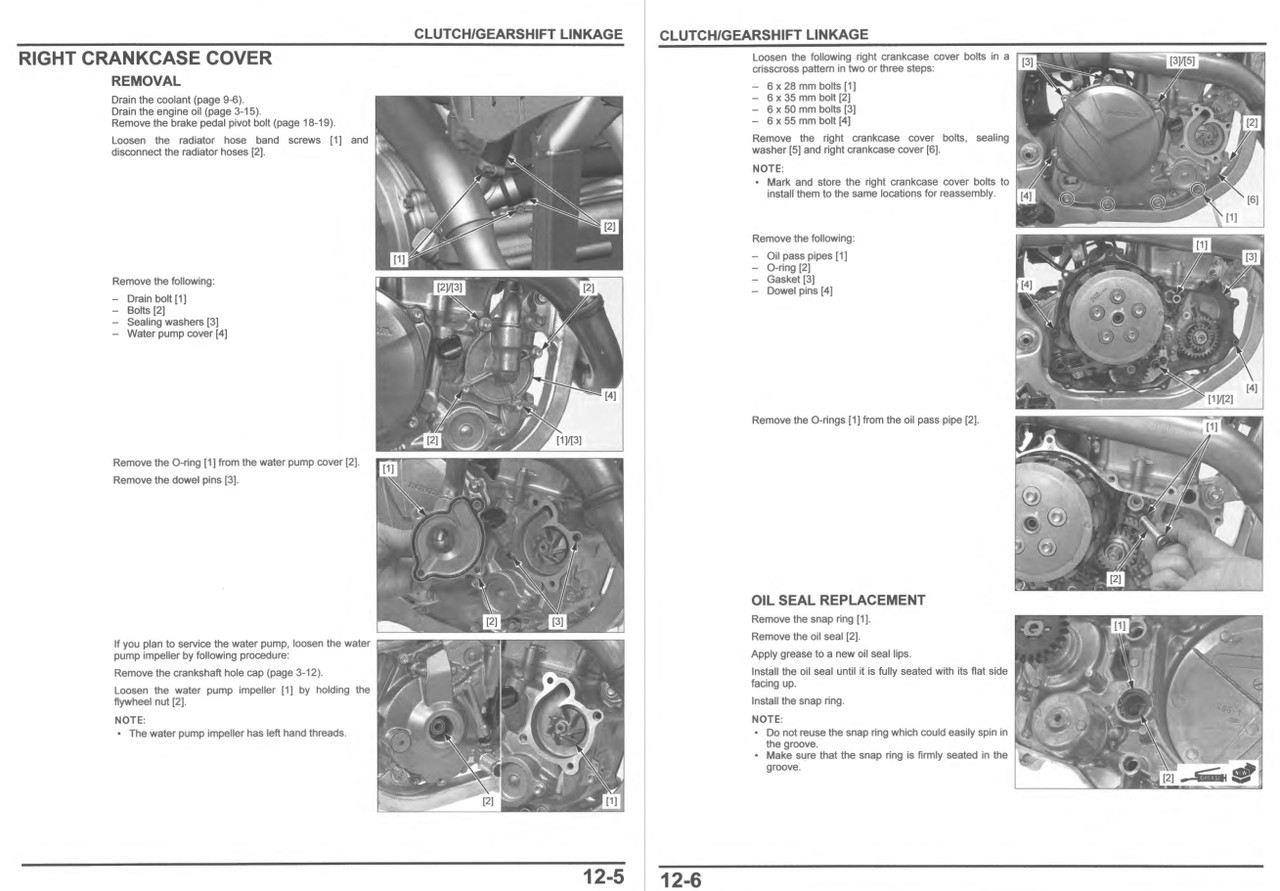 Honda 2023 CRF250R Service Manual