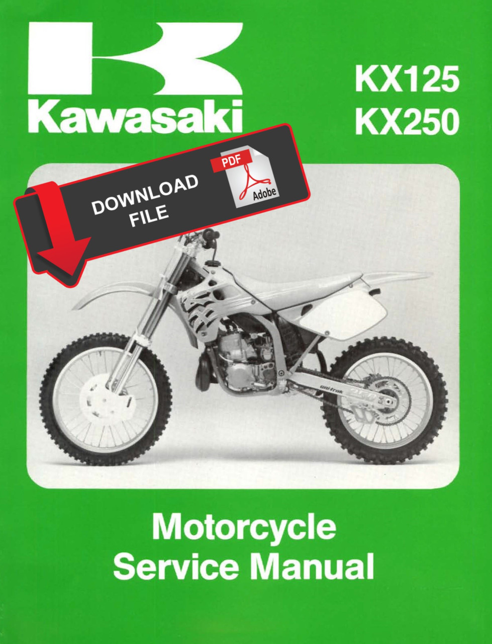 Kawasaki KR250 サービスマニュアル KR-1 サービスマニュアル 1988年度 KR250-B1 KR250B-000001〜 補足版付