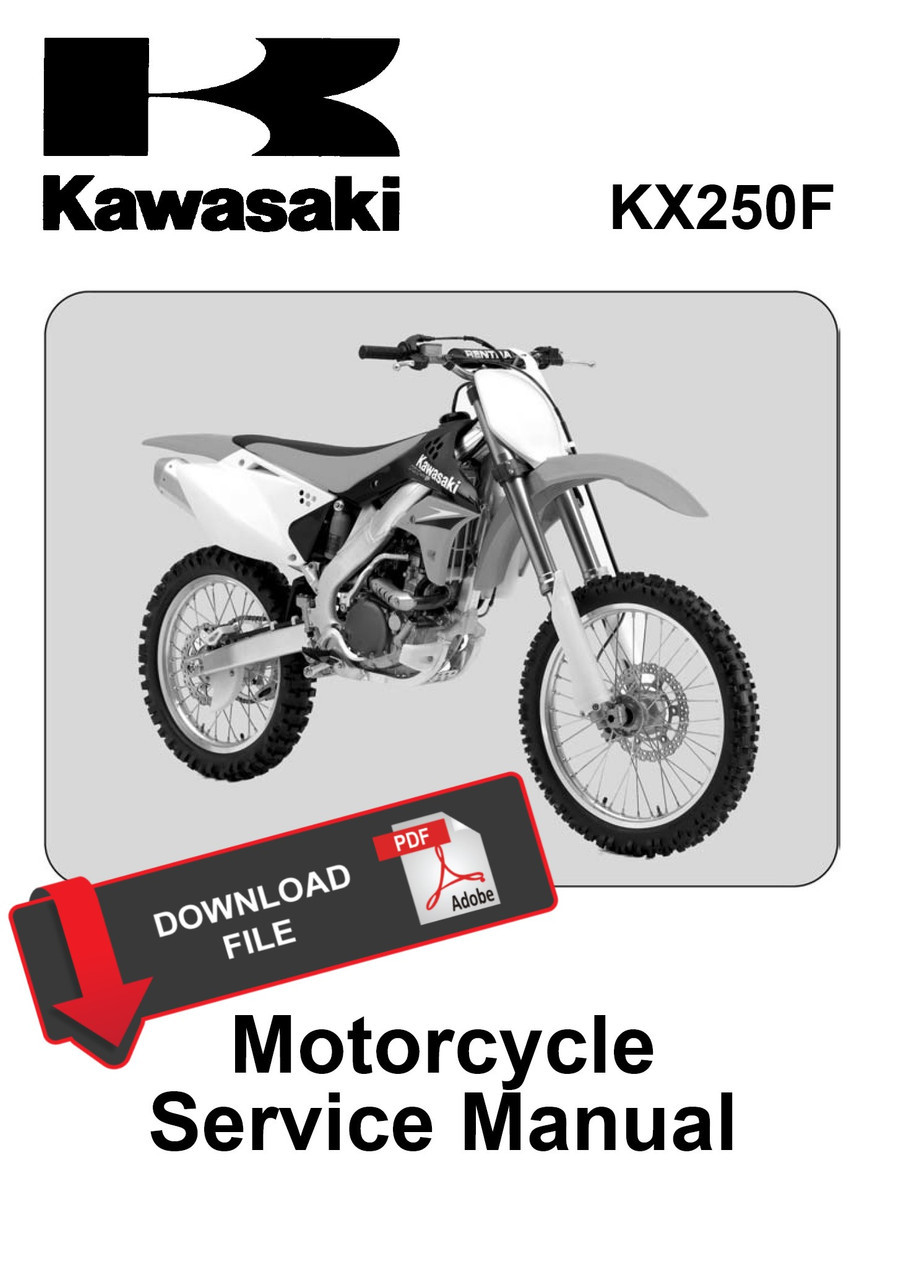 Service Manual Kawasaki 2008 KX250F Repair