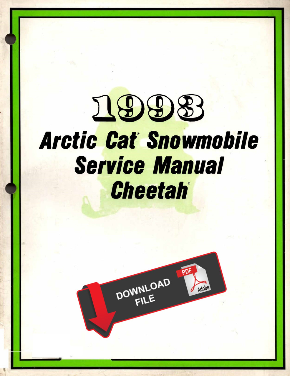 Arctic Cat 1993 Cheetah 440 Service Manual