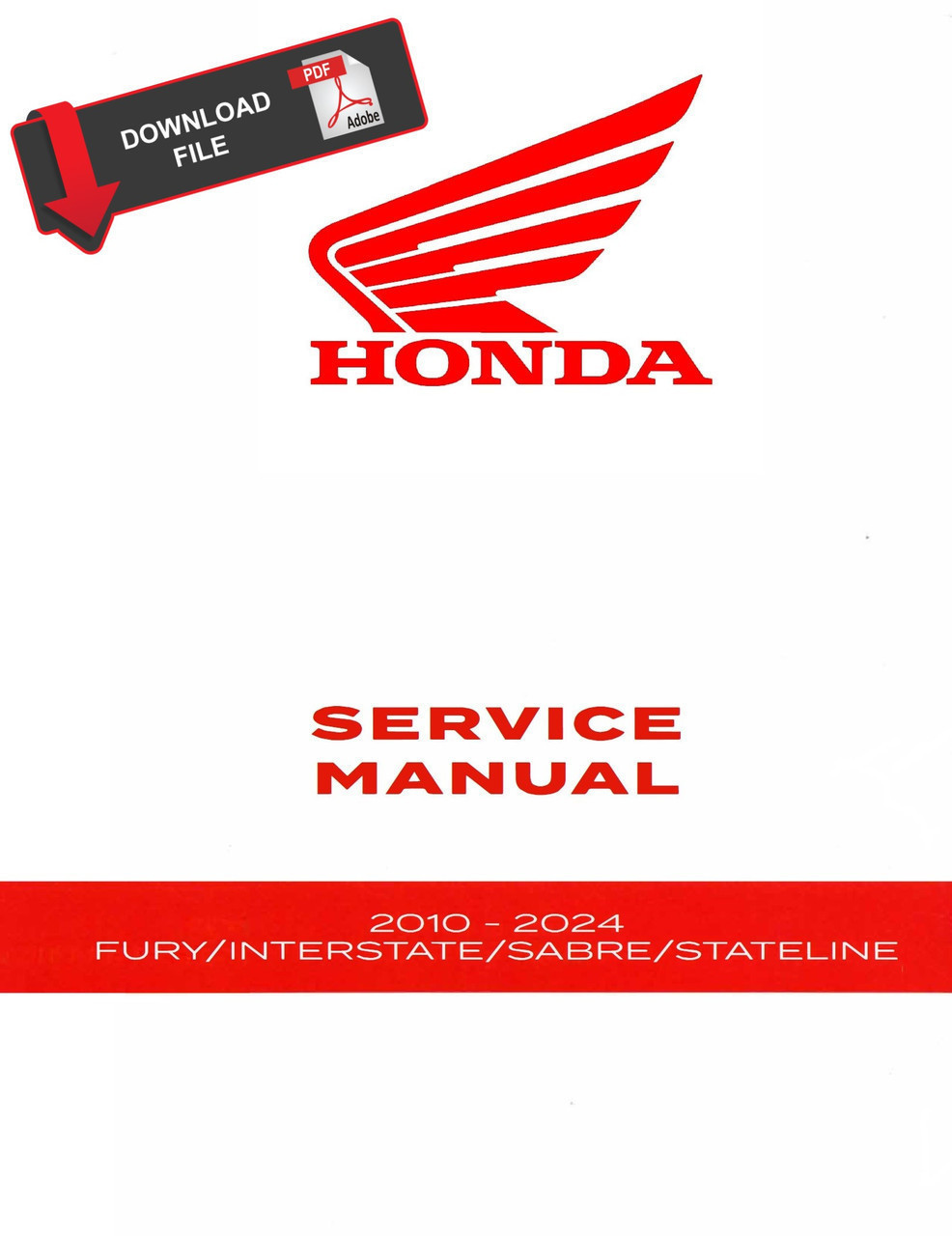 Honda 2024 VT 1300 CX Fury Service Manual