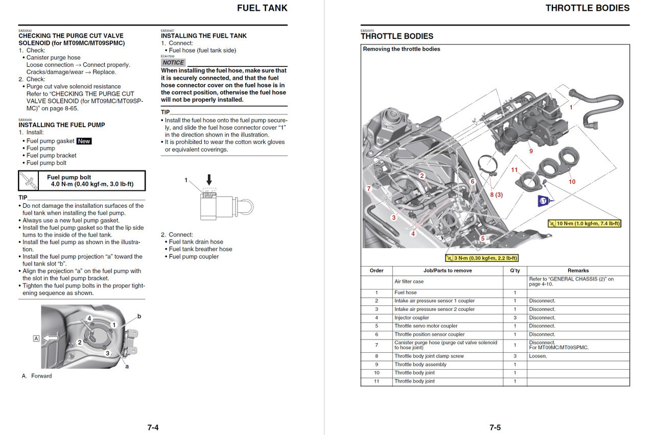 Yamaha 2021 MT-09 SP Service Manual