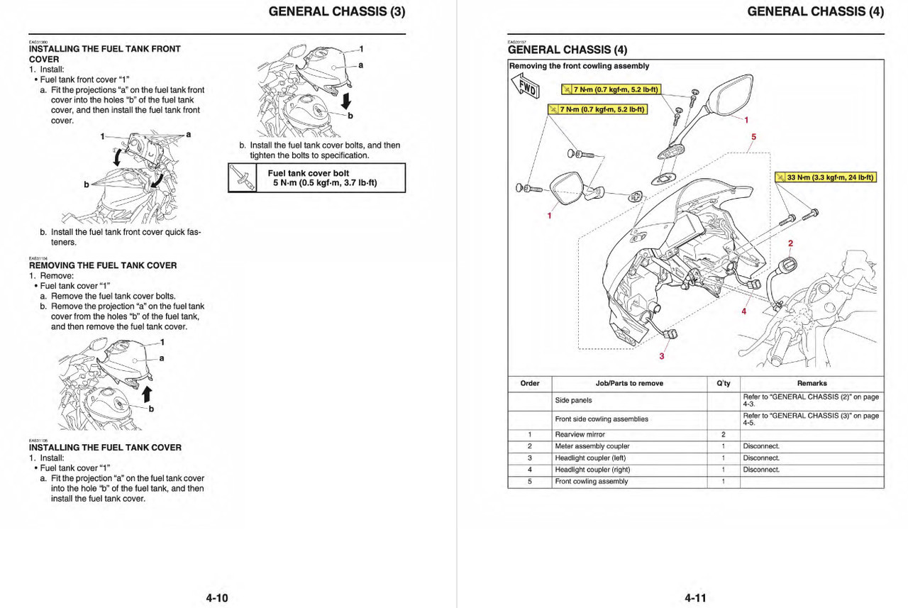 Yamaha 2022 YZF-R3 Service Manual