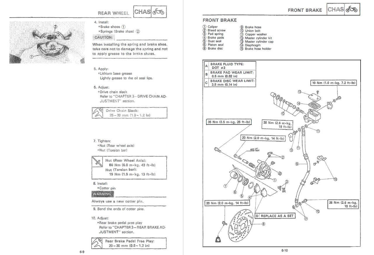 Yamaha 1986 YSR 50 Service Manual