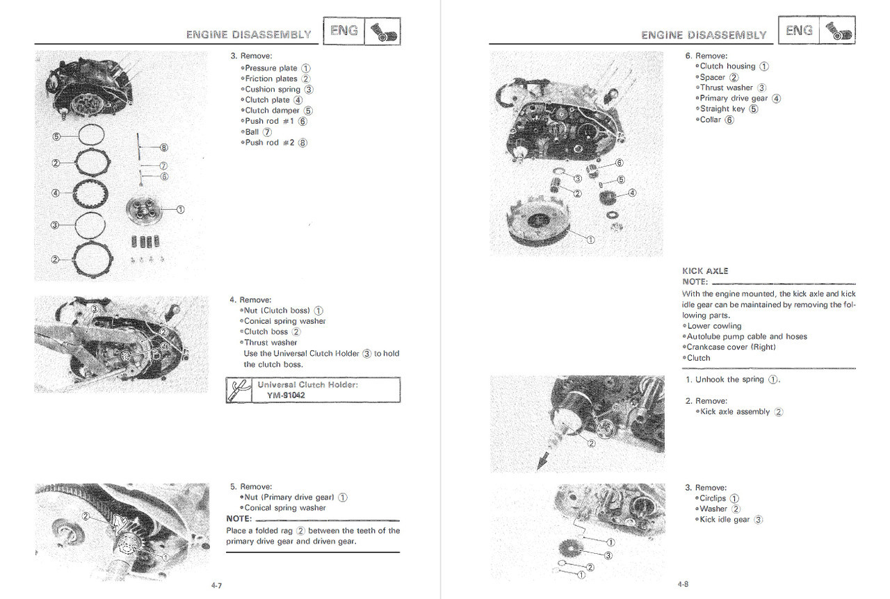 Yamaha 1989 YSR 50 Service Manual