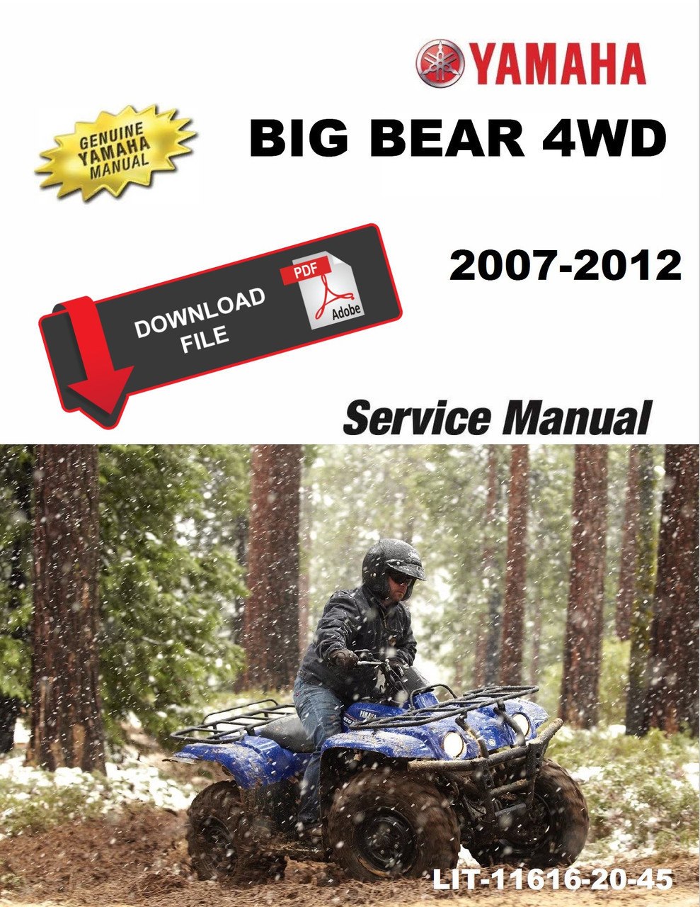 Yamaha 2008 Big Bear 400 4x4 Hunter Service Manual