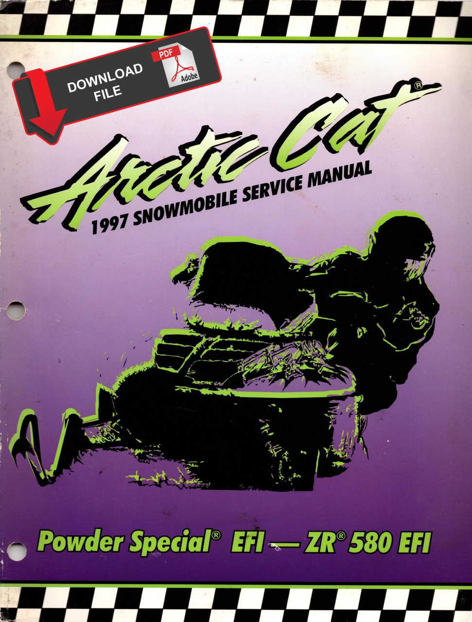 Arctic Cat 1997 ZR 580 EFI Snowmobile Models Service Manual