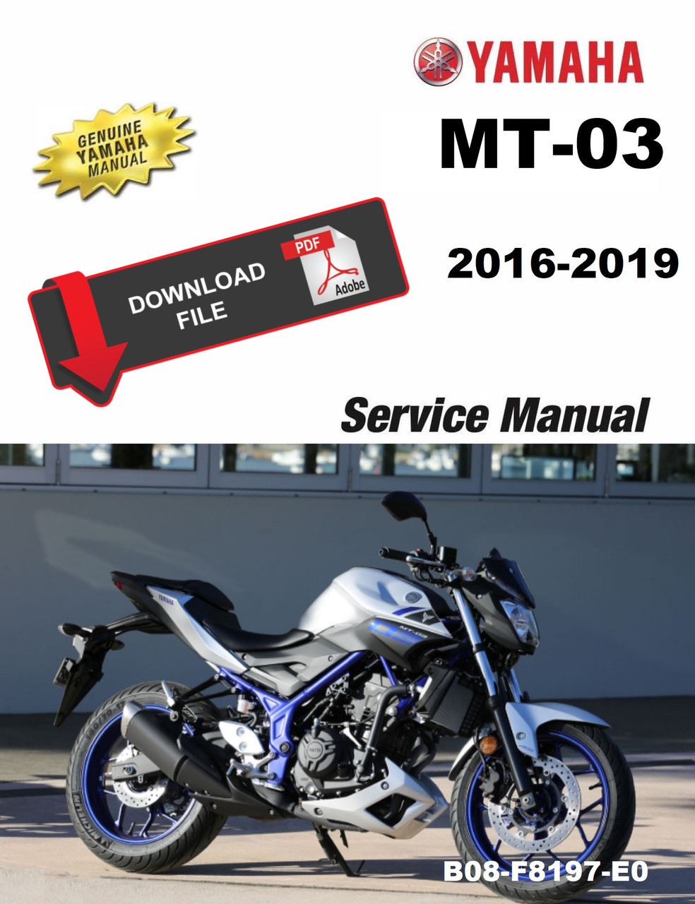 Yamaha 2016 MT-03 Service Manual