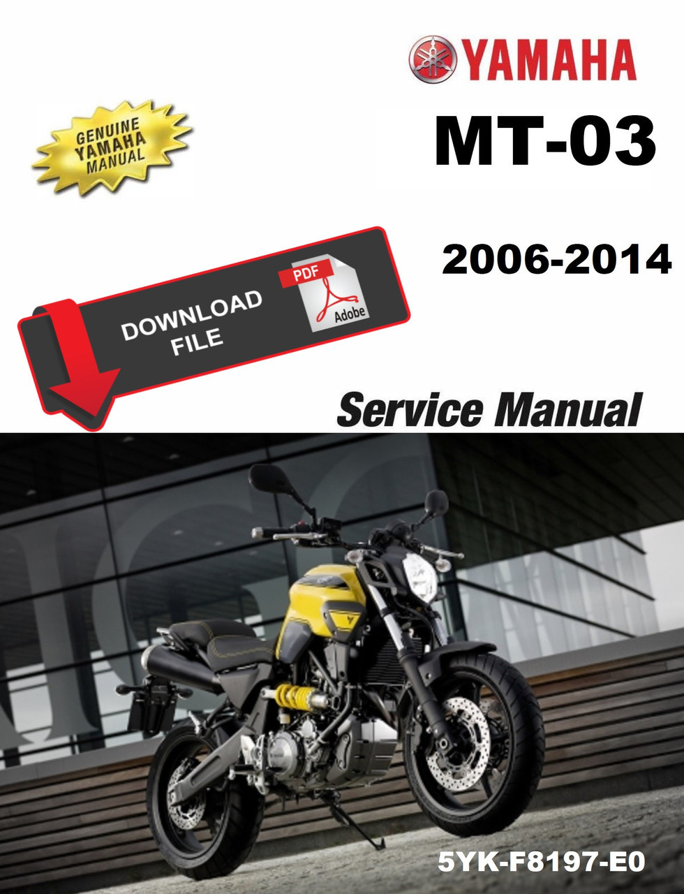 ヤマハMT-03 RH13J サービスマニュアル Yamaha 2013 MT-03 Service Manual