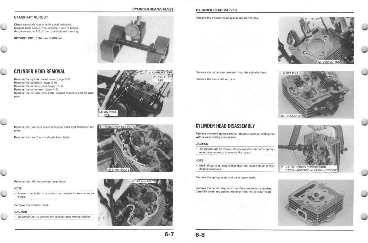 Honda 1995 XR250R Service Manual