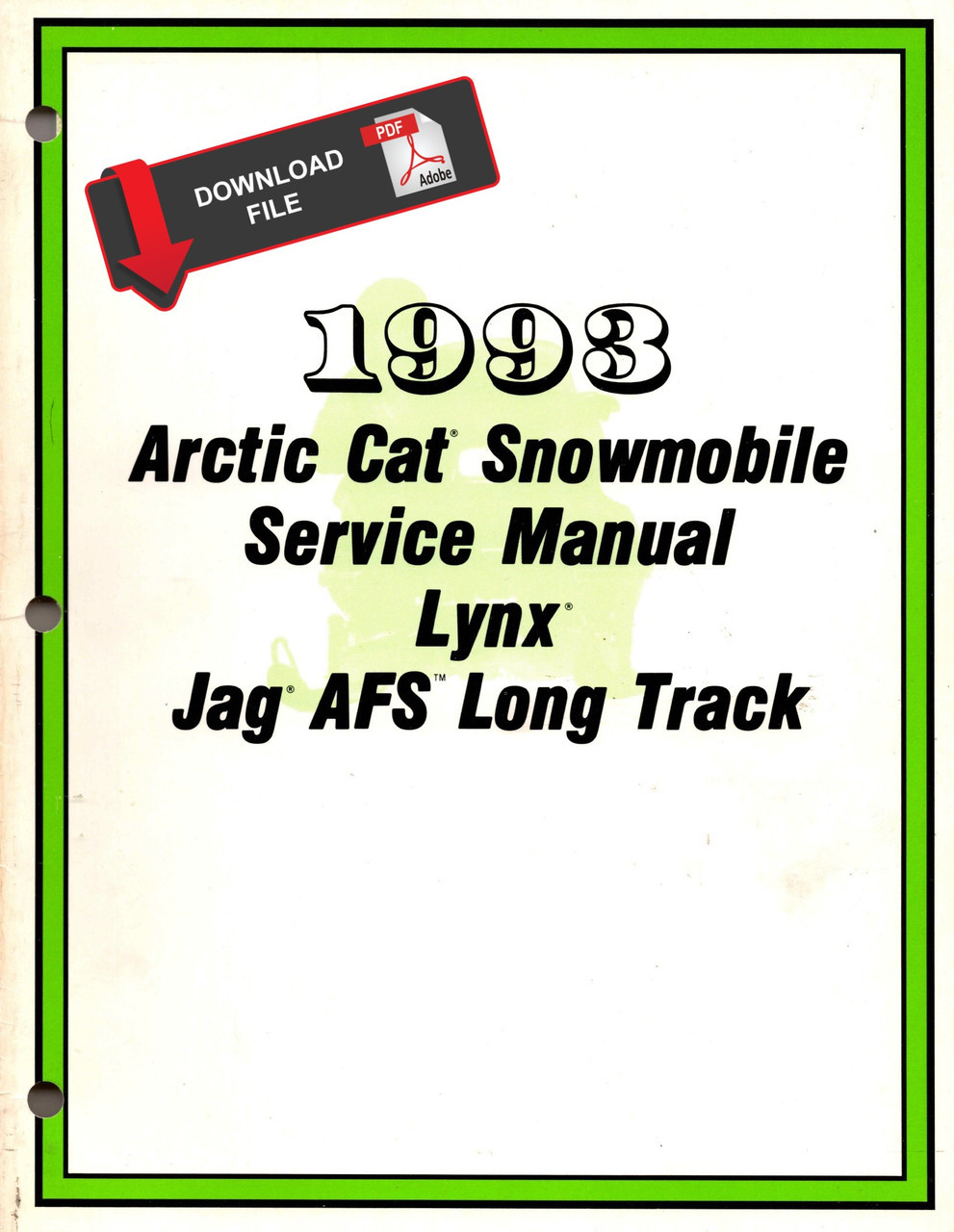 Arctic Cat 1993 Lynx Mountain Cat Service Manual