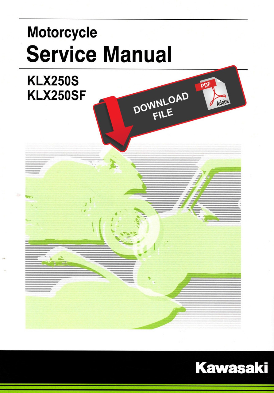 Service Manual Kawasaki 2018 KLX250S Repair