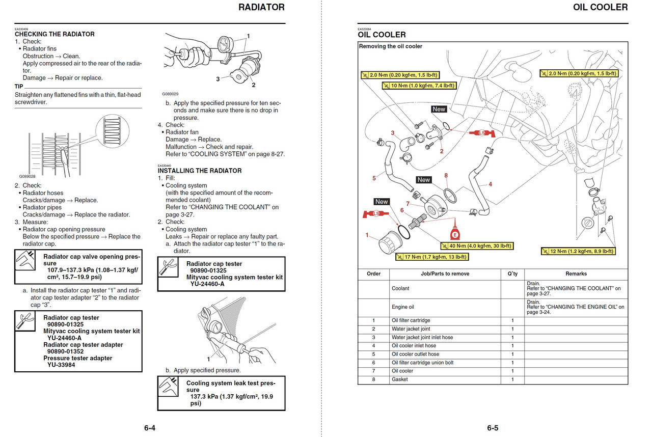 Yamaha 2023 Tenere 700 Service Manual