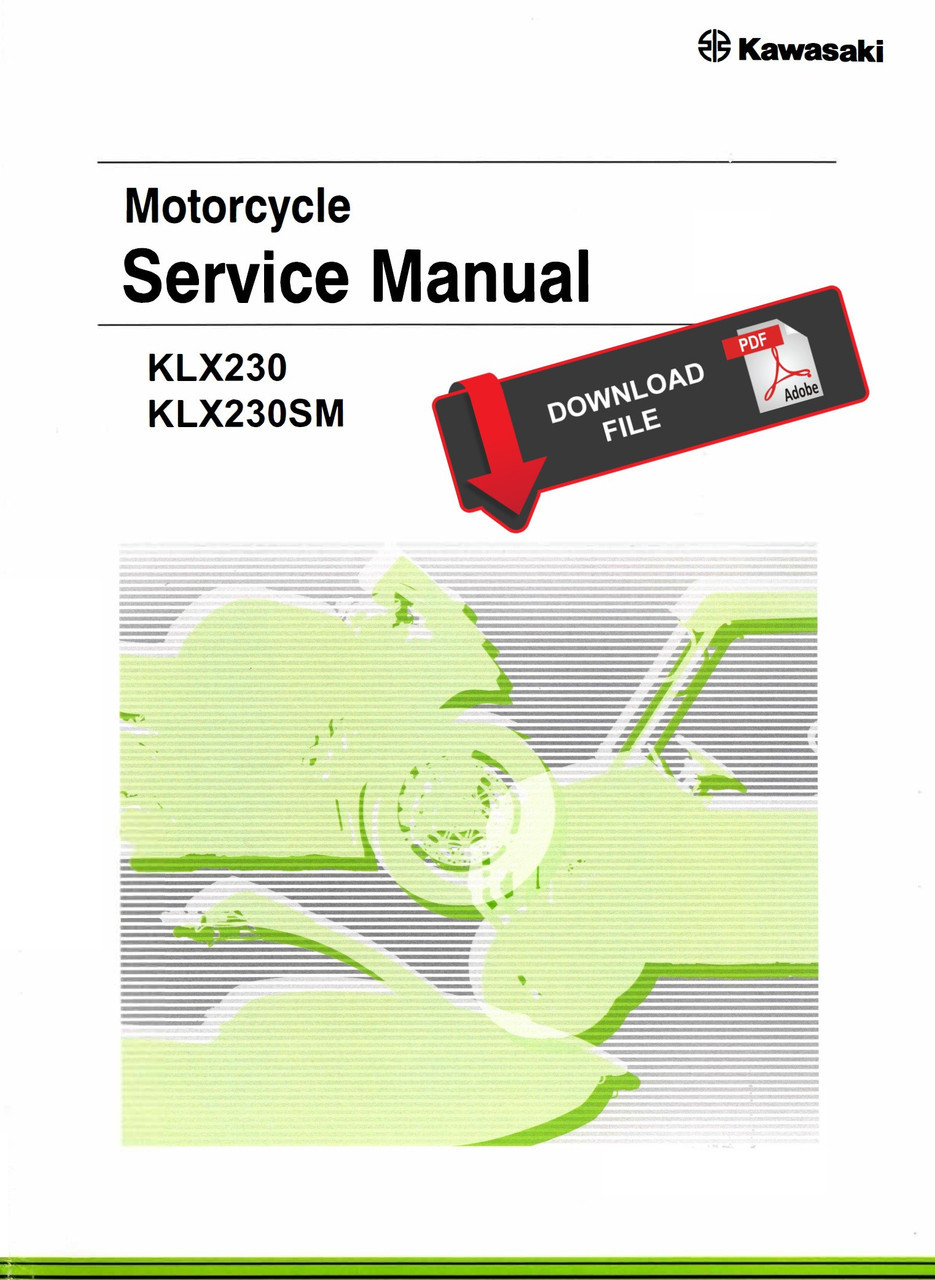 Service Manual Kawasaki 2023 KLX230S Repair