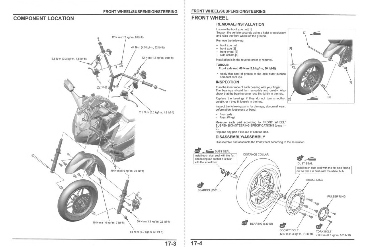 Honda 2023 NSS250 Scooters Service Manual