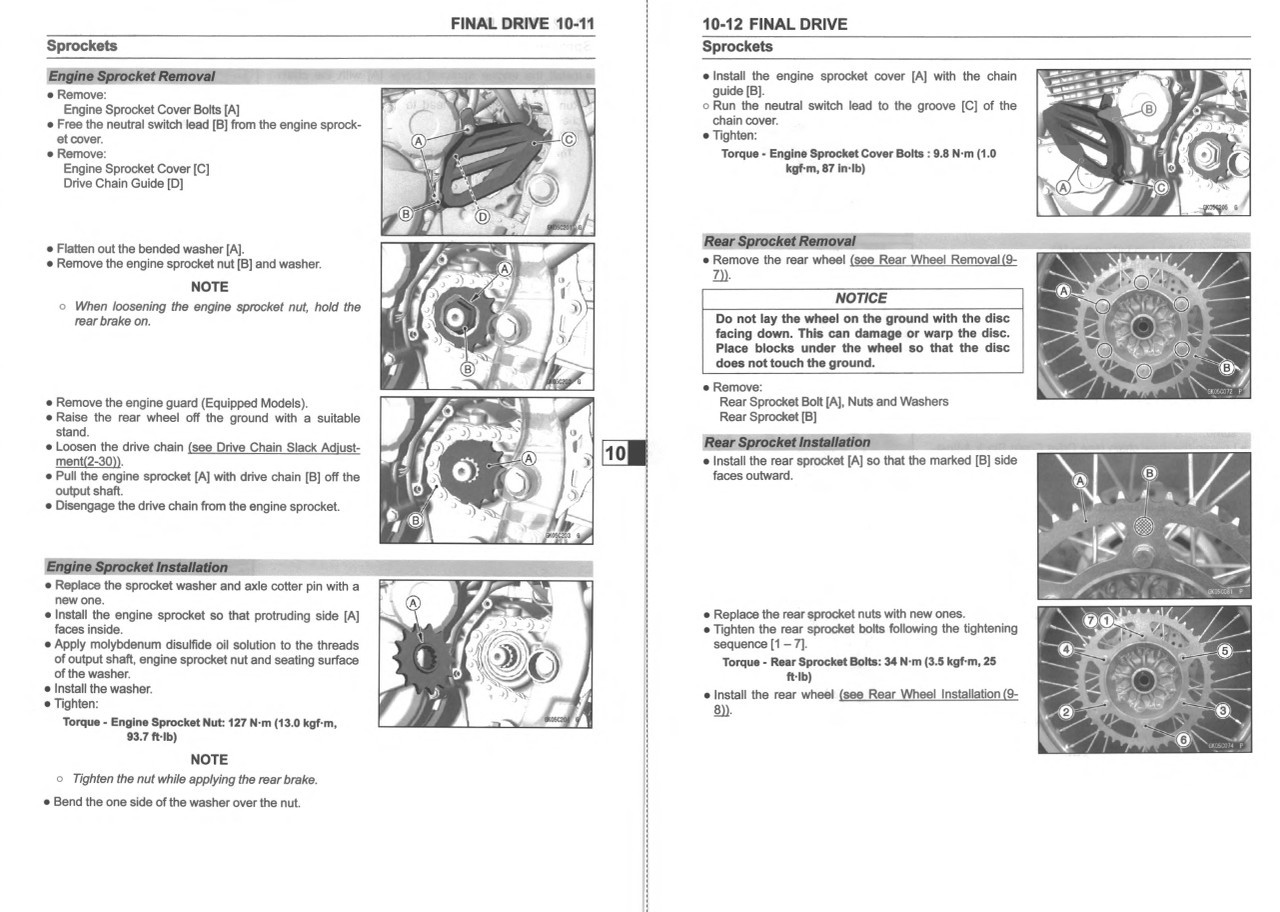 Service Manual Kawasaki 2026 KLX230S Repair