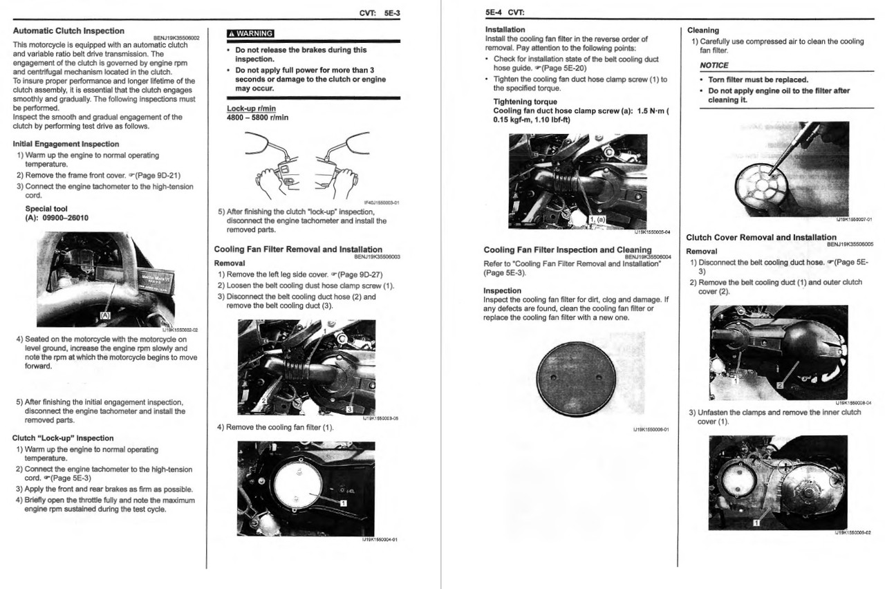 Suzuki 2017 Burgman 400 Scooters Service Manual