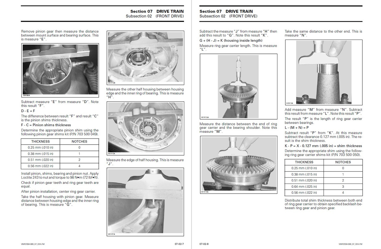 Bombardier 2004 Quest 500 Service Manual