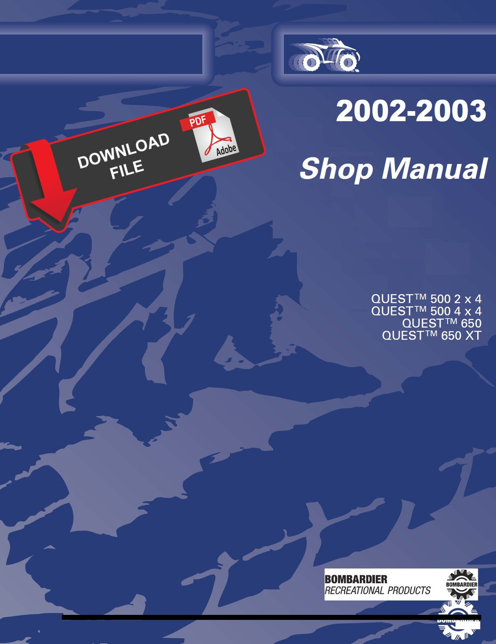 Bombardier 2003 Quest 500 4x4 Service Manual