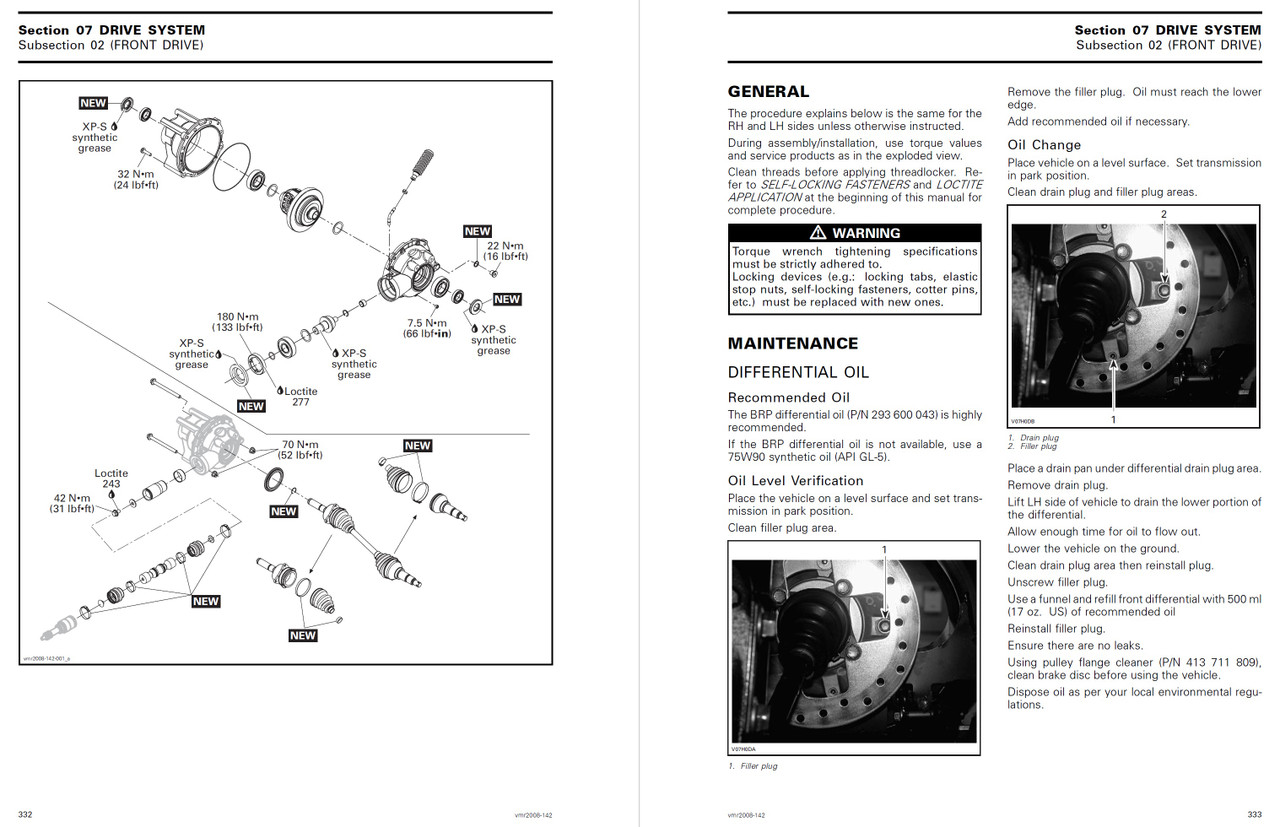 2008 CAN AM OUTLANDER 800 OWNERS MANUAL visual data 7