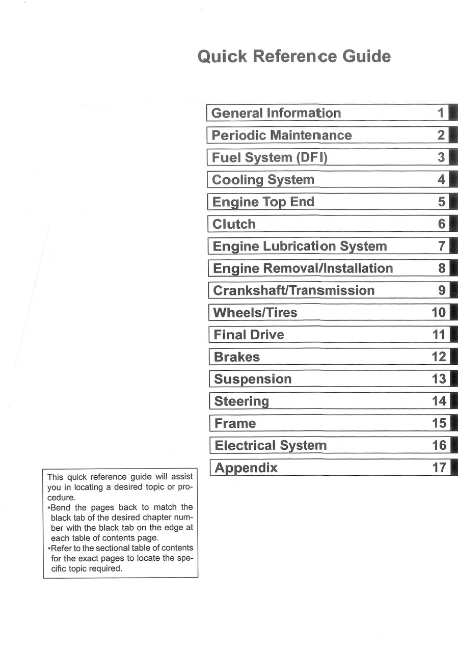 Service Manual Kawasaki 2019 Z900 Repair