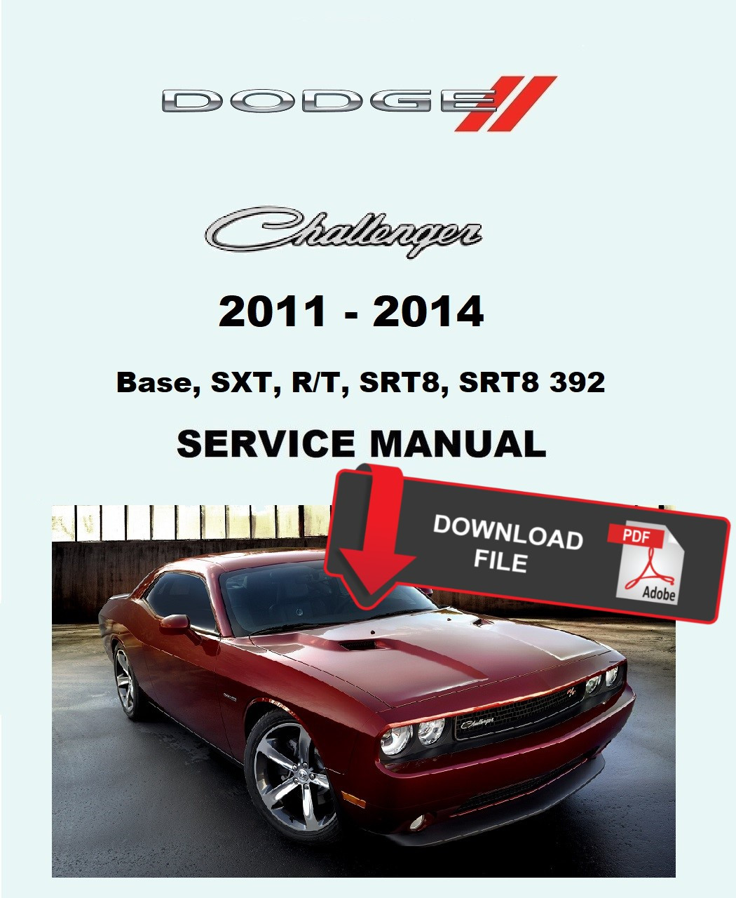 2014 DODGE CHALLENGER SERVICE MANUAL PDF visual data 8