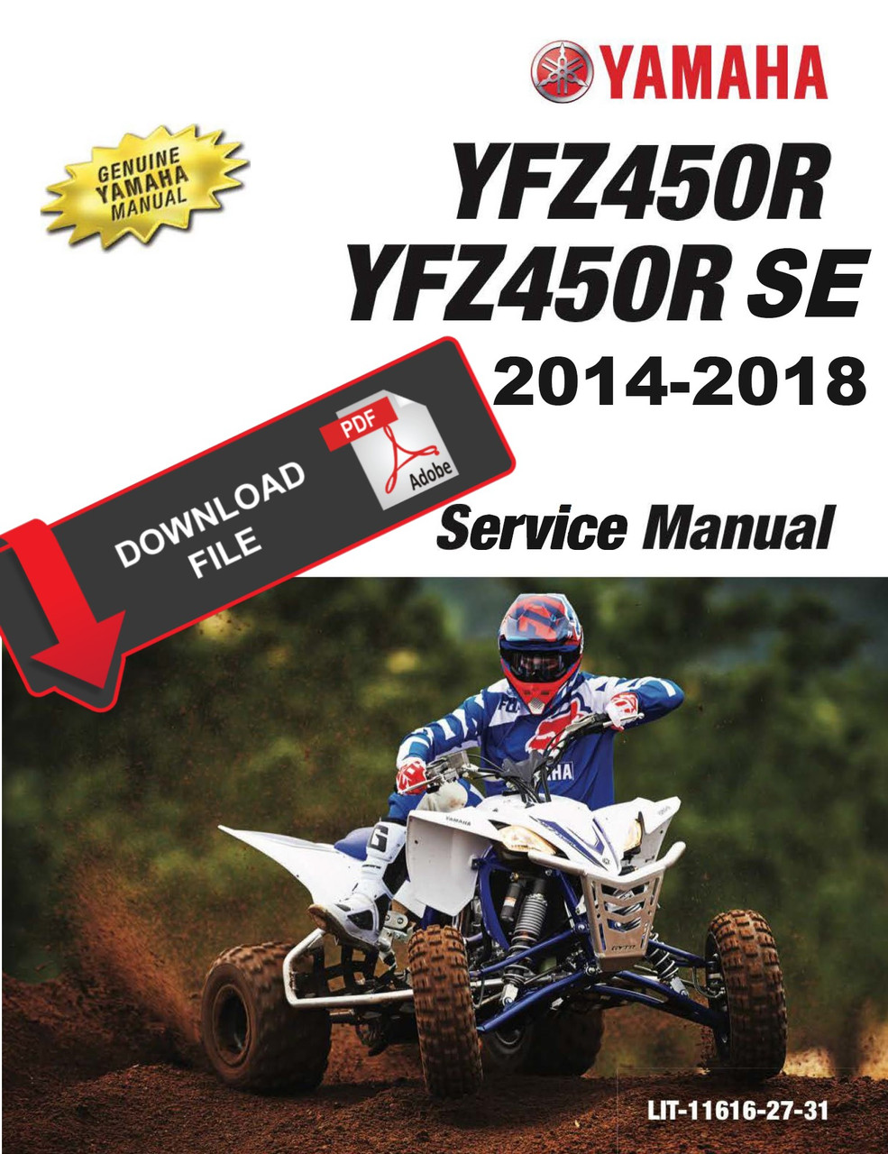 Yamaha 2018 YFZ 450R Service Manual