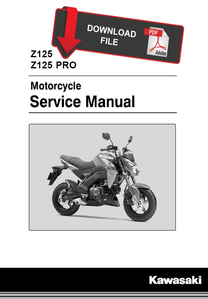 Kawasaki Z125 PRO サービスマニュアル 2016-2020 Service Manual Kawasaki 2016 Z125 Pro Repair