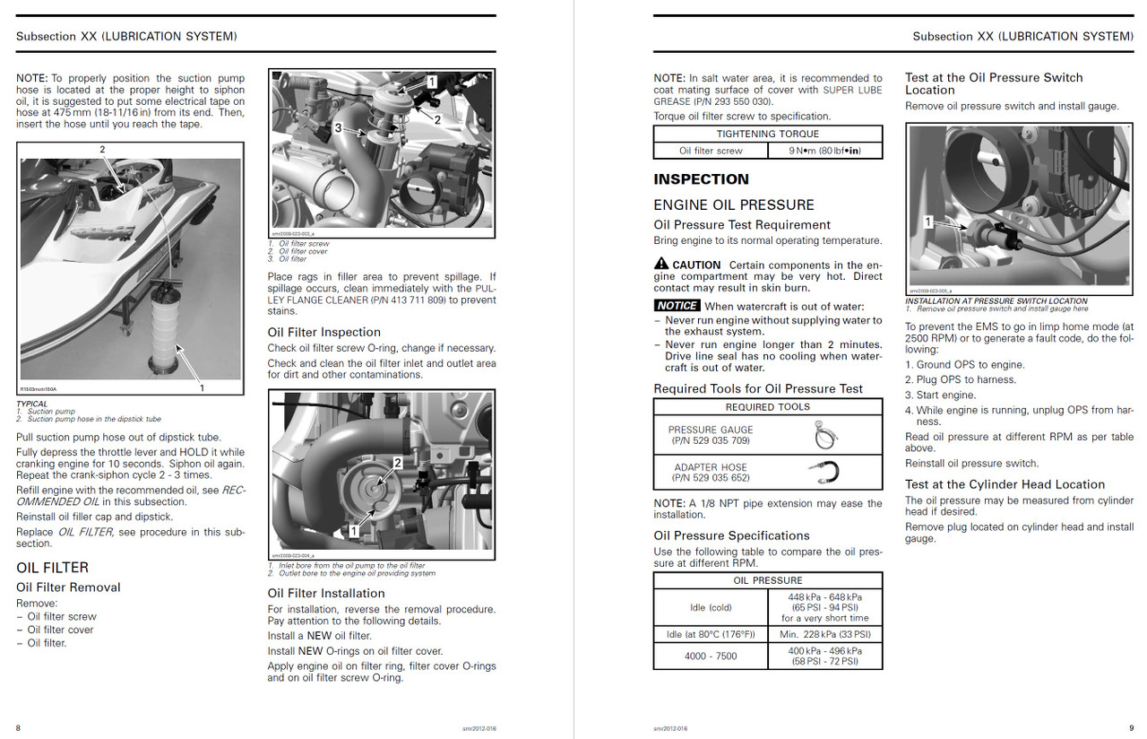 SEA DOO RXT 260 SERVICE MANUAL visual data 7