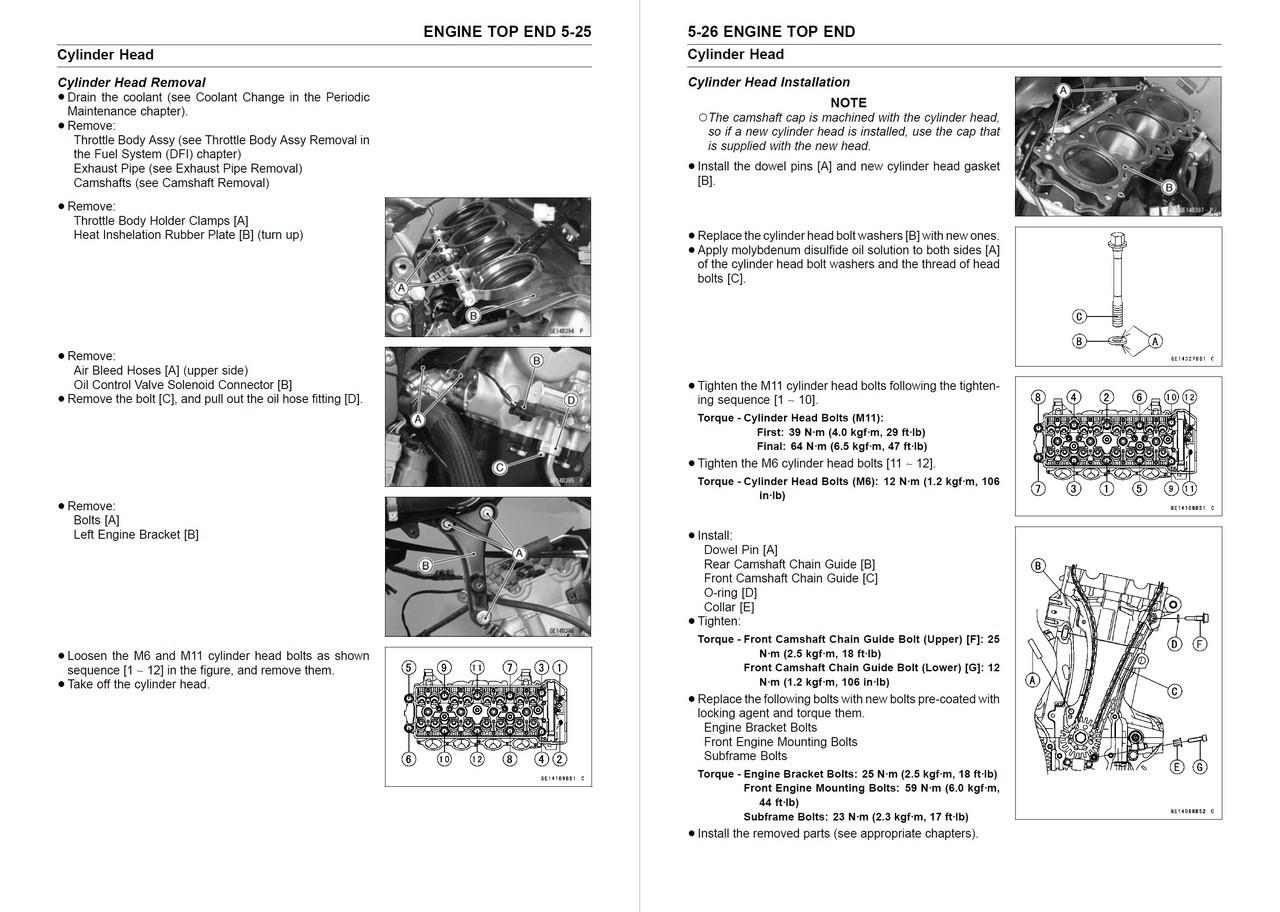 Service Manual Kawasaki 2014 1400GTR Repair
