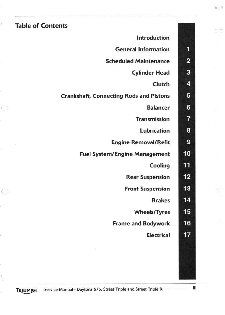 2009 TRIUMPH DAYTONA 675 SERVICE MANUAL PDF visual data 4