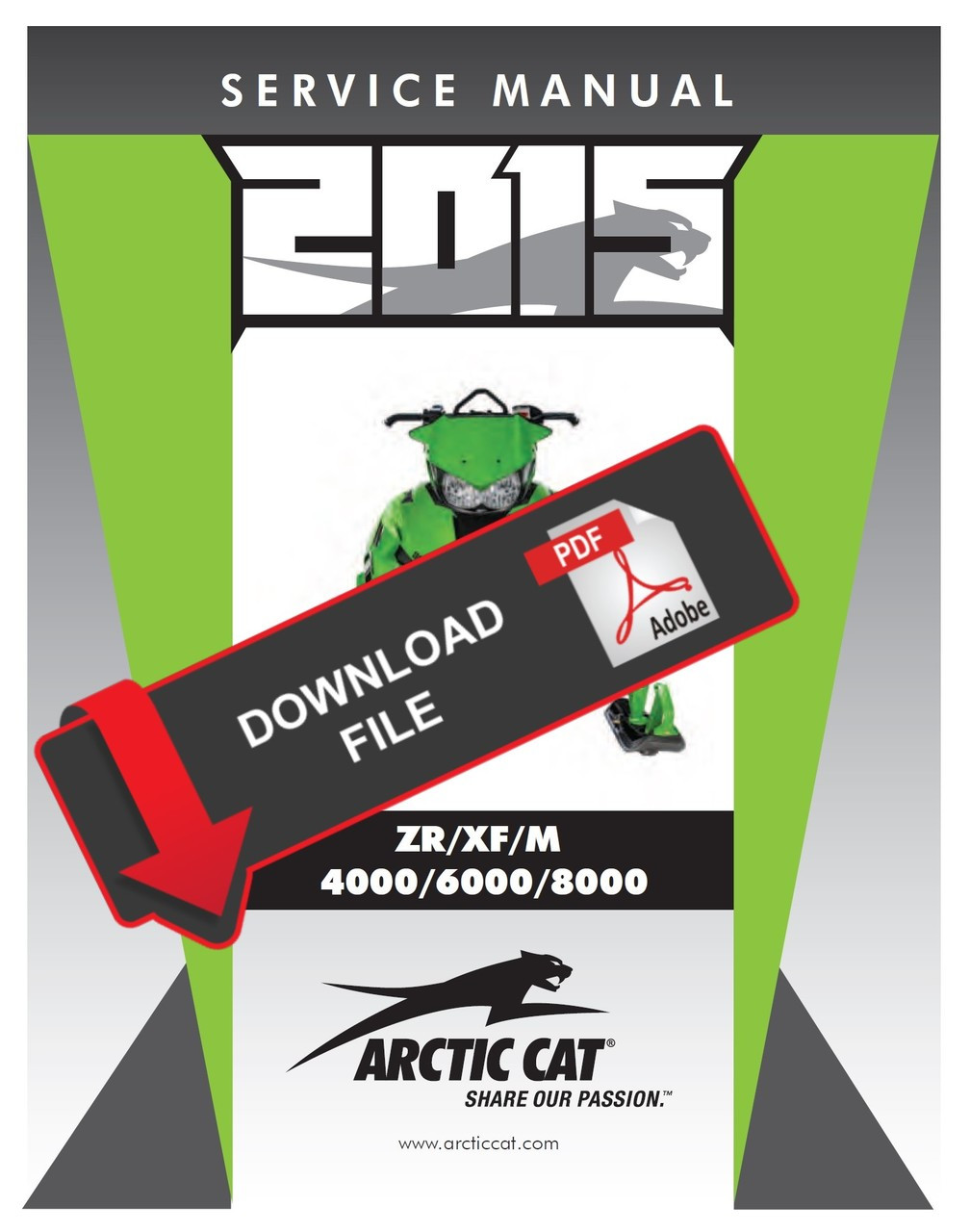 Arctic Cat 2015 XF 6000 Cross Country Snowmobile Service Manual
