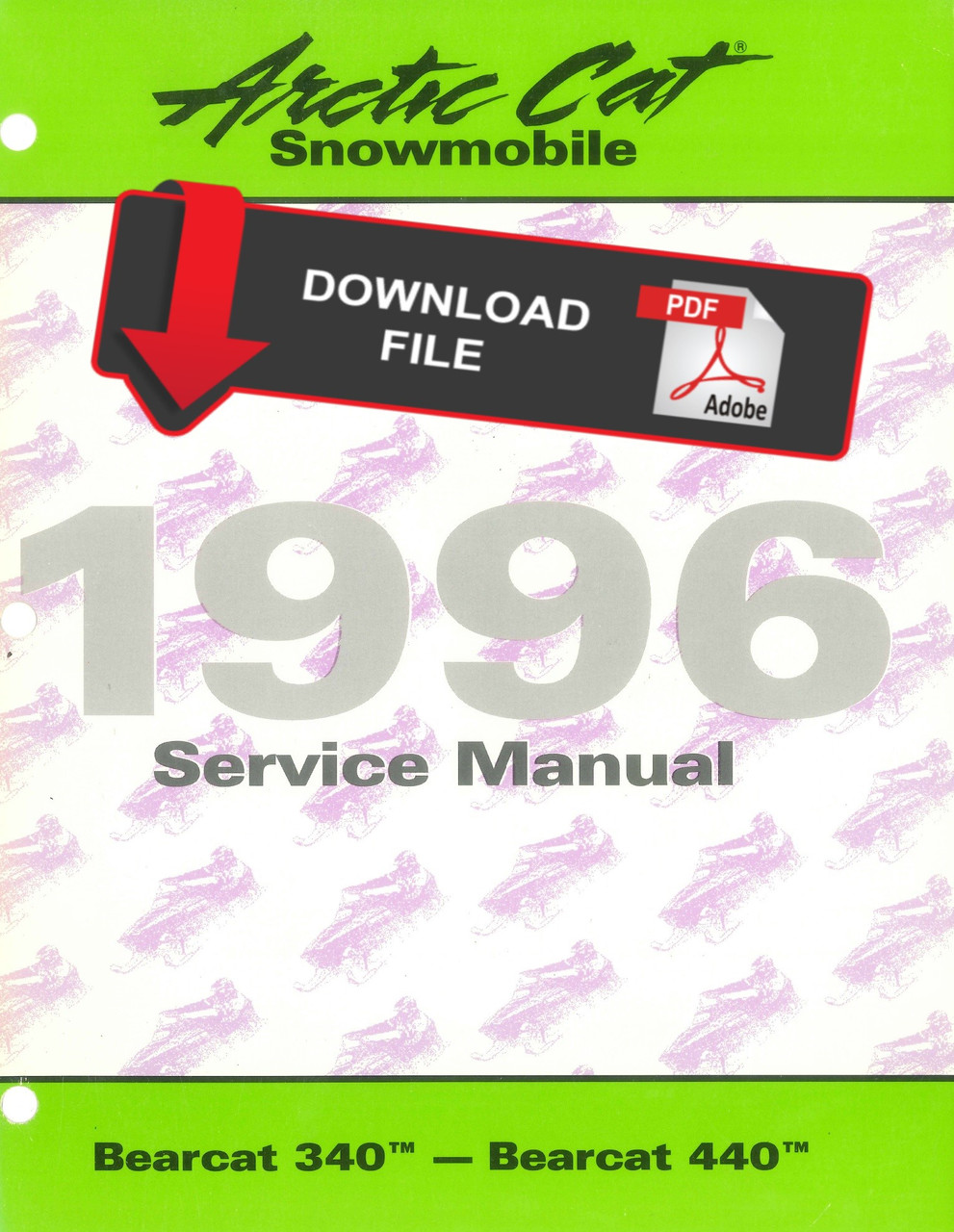 Arctic Cat 1996 Bearcat 340 Snowmobile Models Service Manual