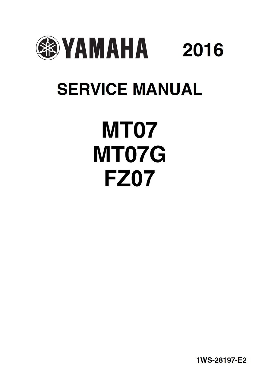 Yamaha 2016 FZ-07 ABS Service Manual