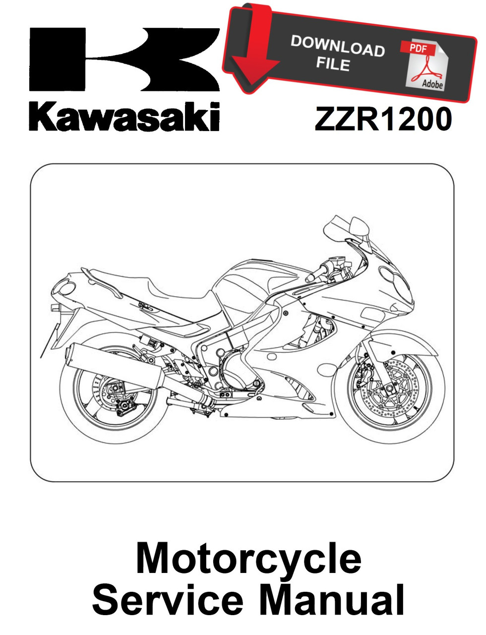 Service Manual Kawasaki 2003 ZZR1200 Repair