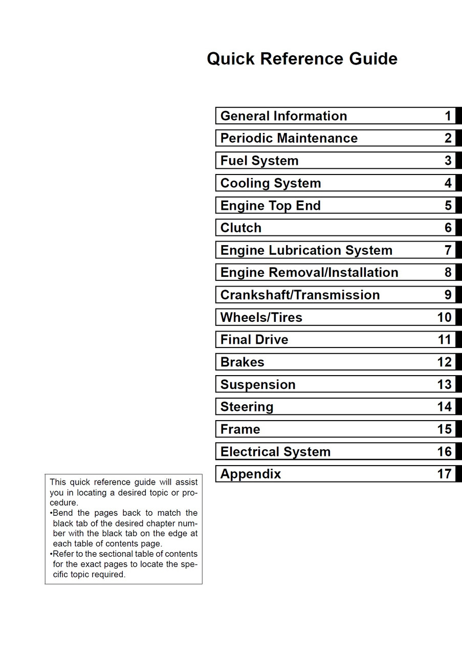 Service Manual Kawasaki 2004 ZZR1200 Repair