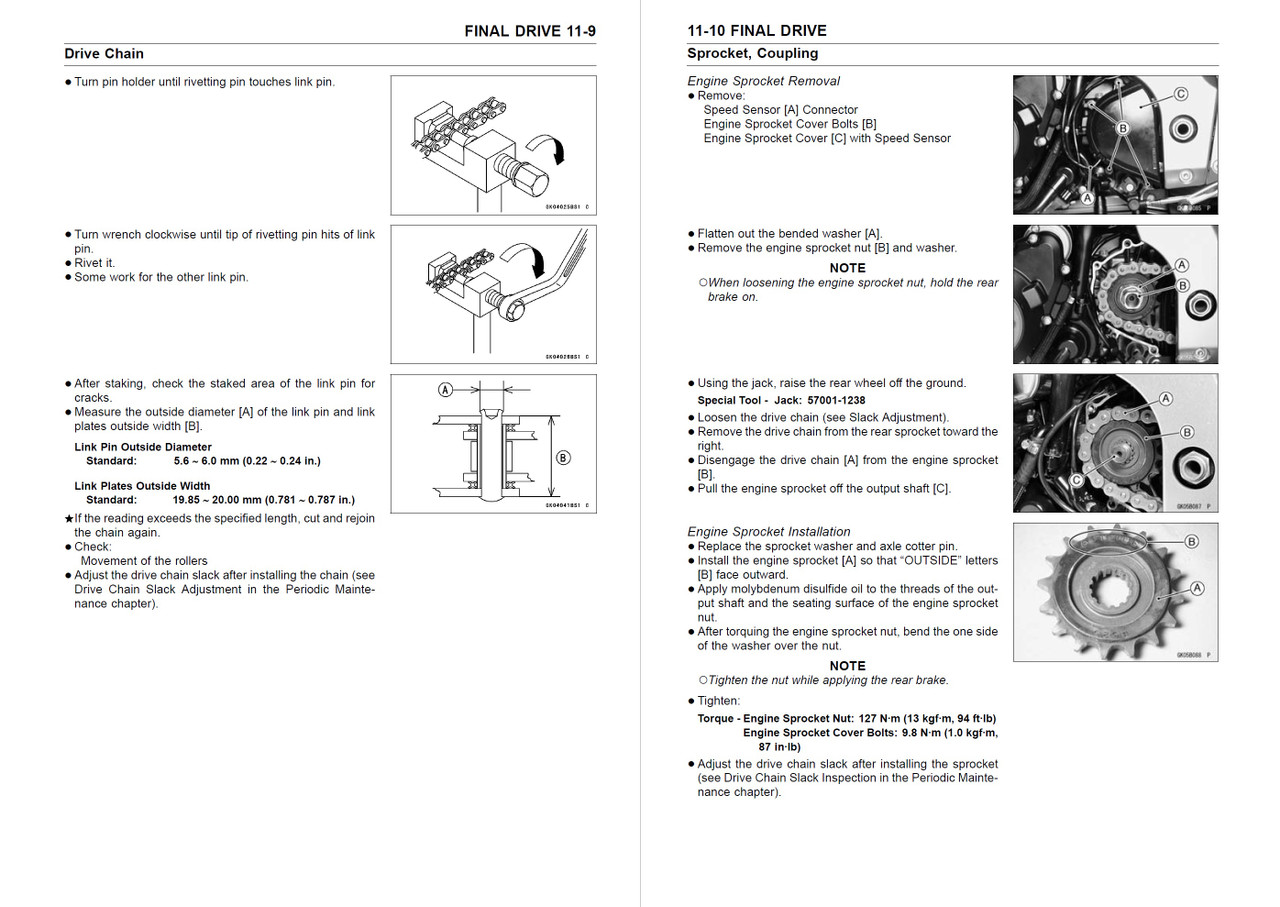 Kawasaki Z1000 サービスマニュアル 2003年式 Service Manual Kawasaki 2003 Z1000 Repair