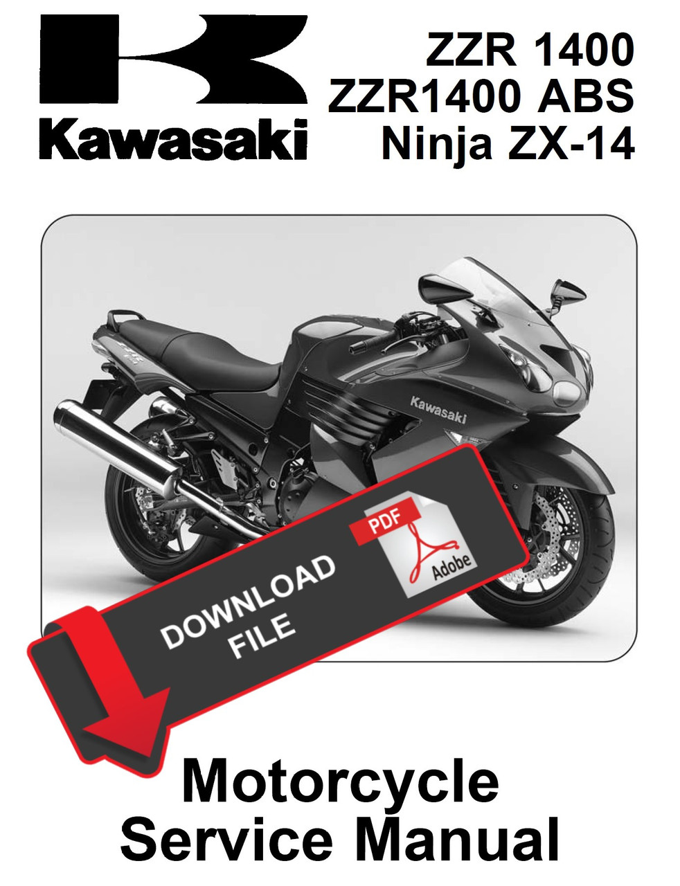 Kawasaki ZZR 1400 サービスマニュアル Service Manual Kawasaki 2006 ZZR1400 ABS Repair