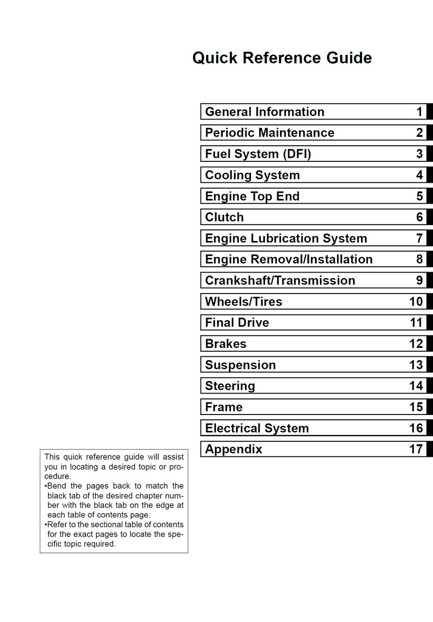 Service Manual Kawasaki 2006 ZZR1400 ABS Repair
