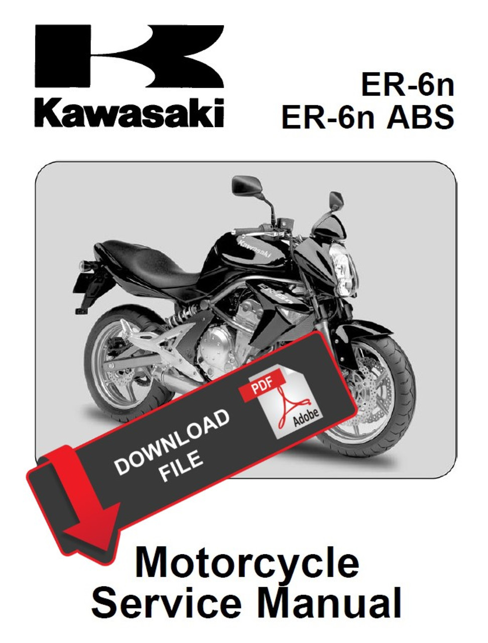 vask TVsæt Følg os Kawasaki 2008 ER-6N Service Manual