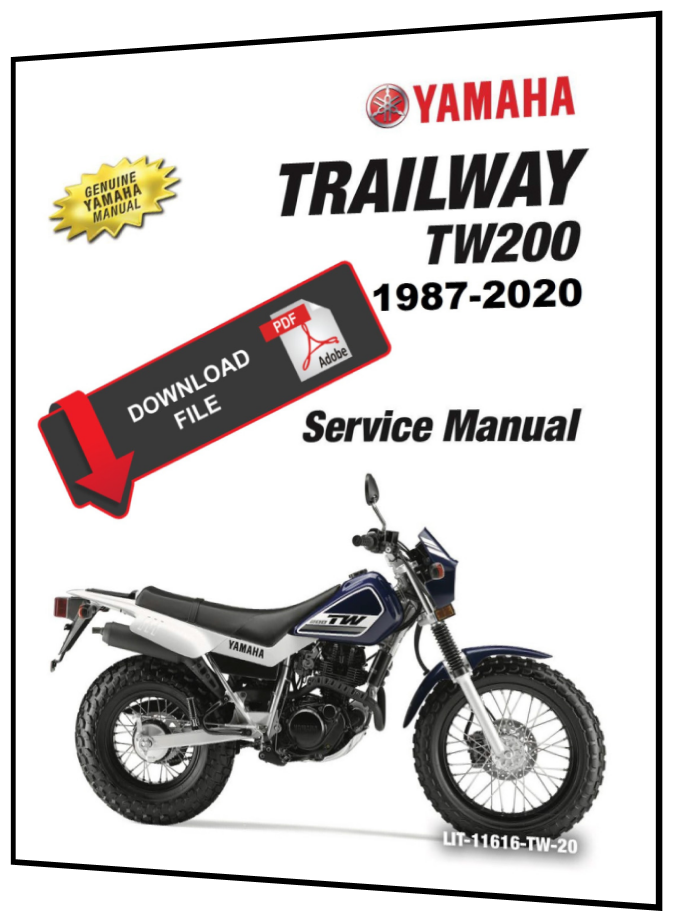 YAMAHA TW200のサービスマニュアル Yamaha TW200 Cyclepedia Printed Motorcycle Service Manual