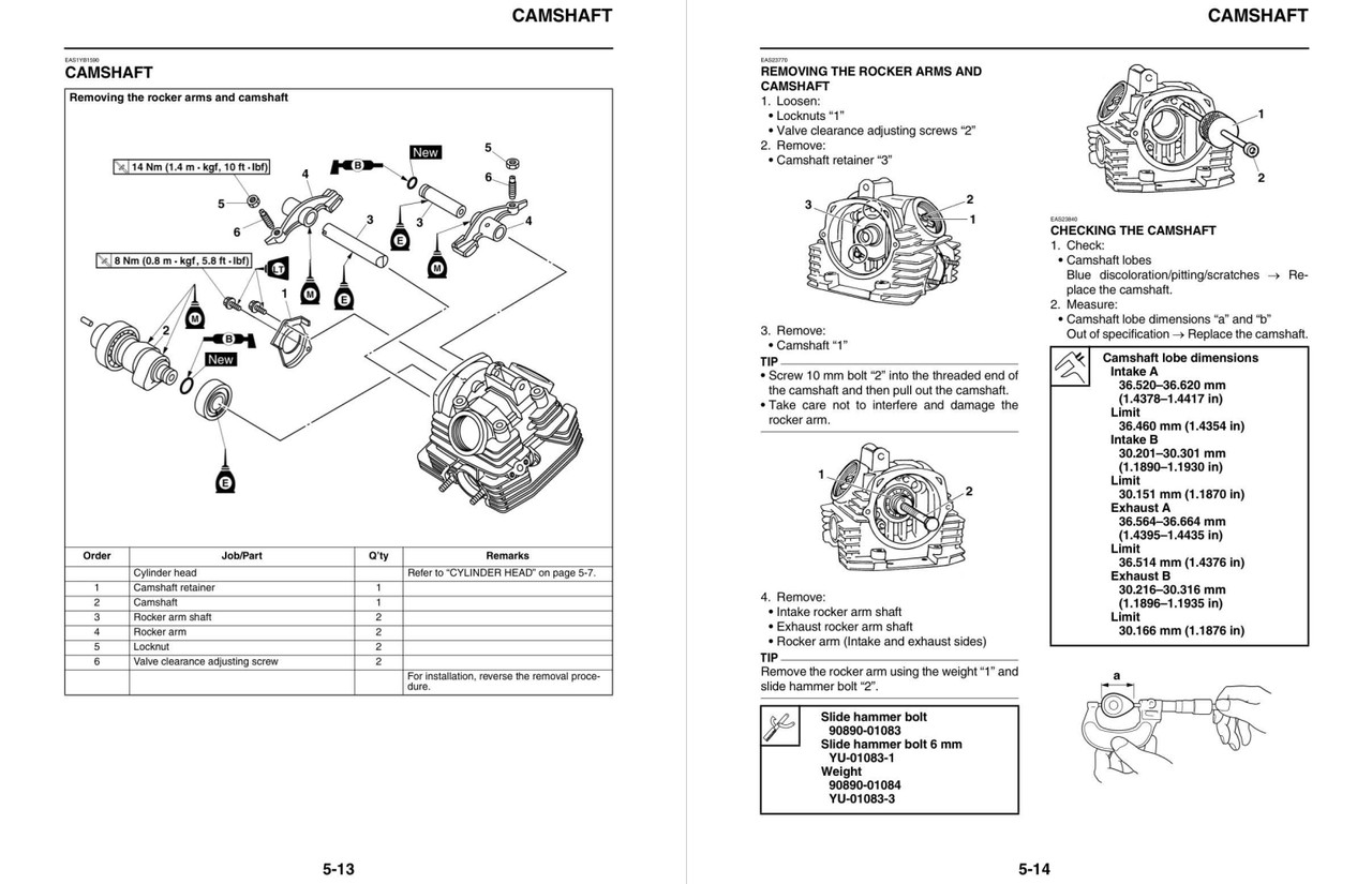 Yamaha 2020 XT250 Service Manual