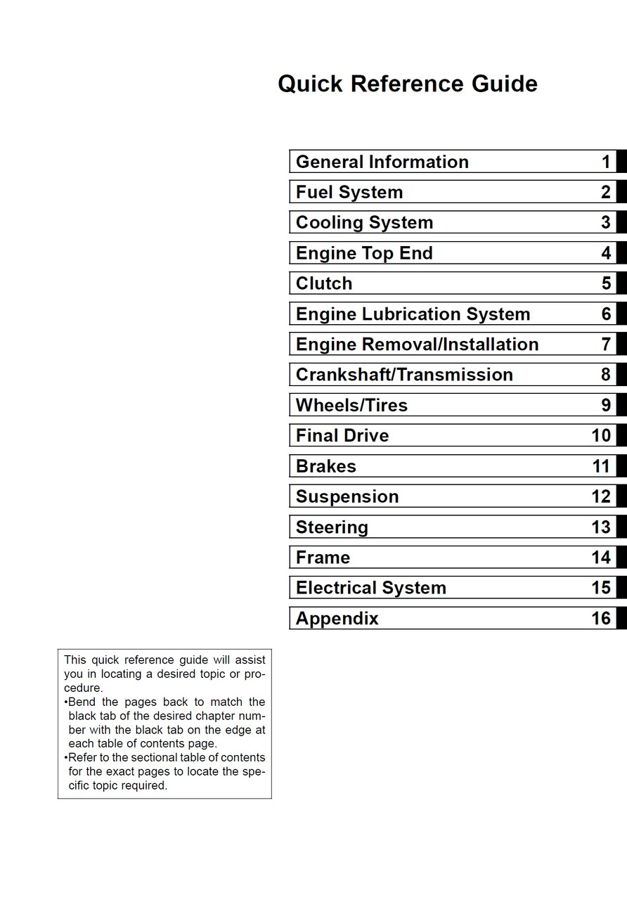 Service Manual Kawasaki 2001 Ninja ZX-6R Repair