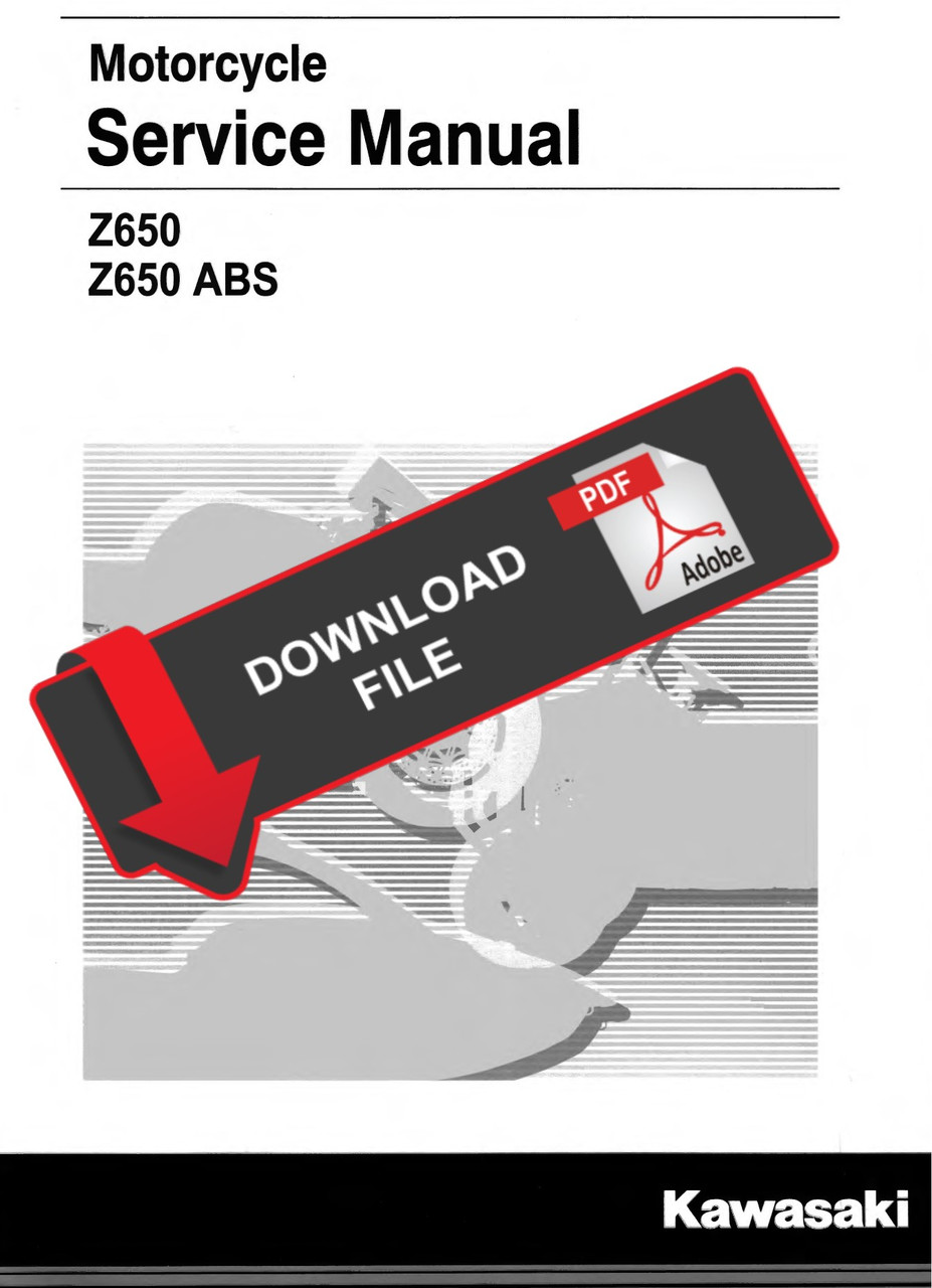 Service Manual Kawasaki 2017 Z650 Repair