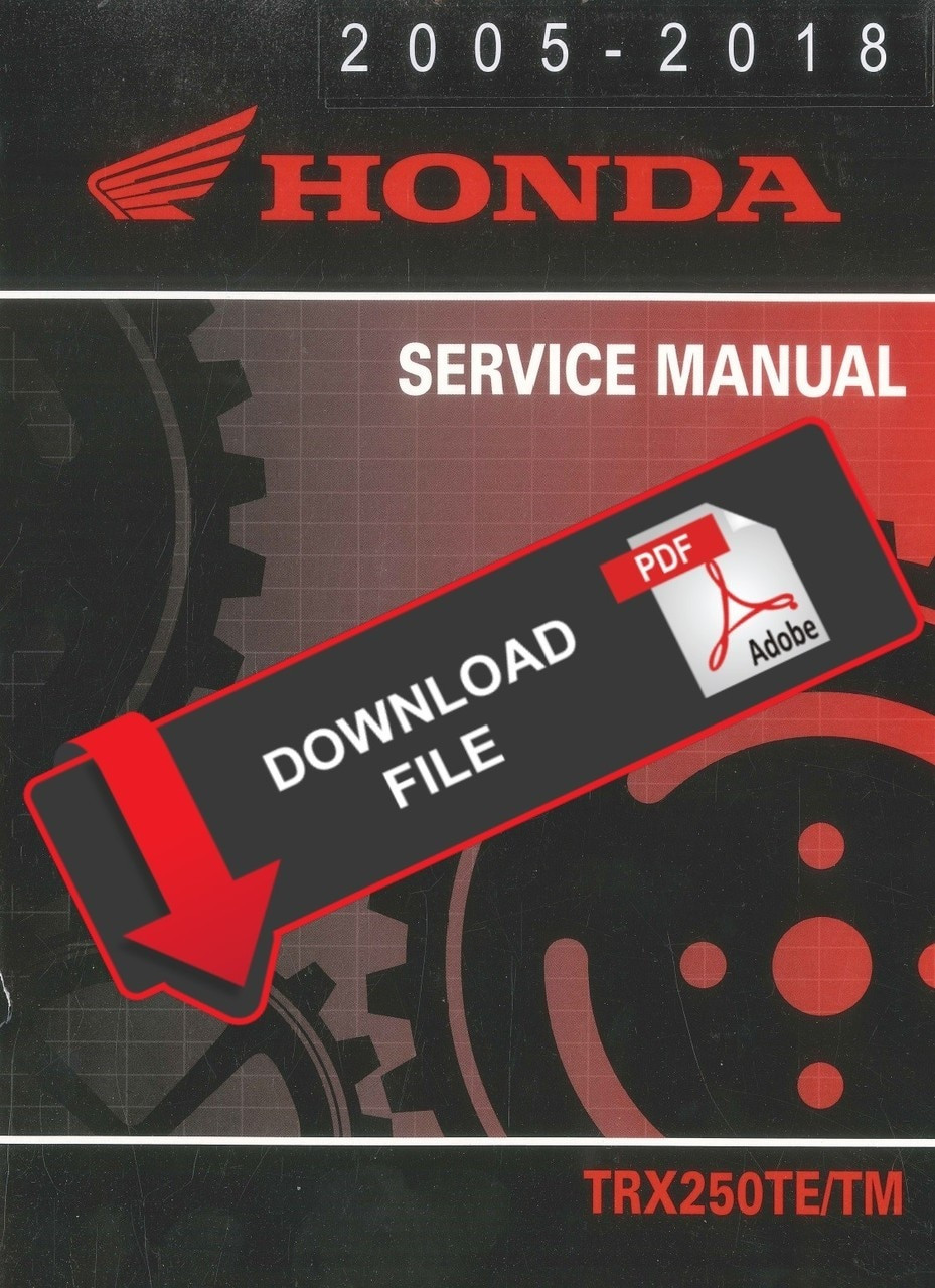 Honda 2013 TRX 250 ATV Service Manual