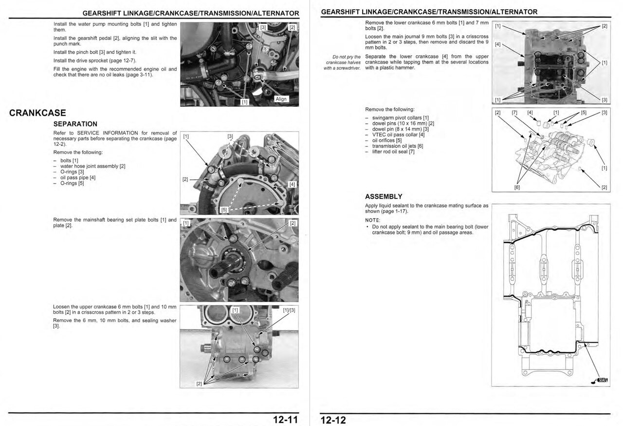 Honda 2014 VFR800F Service Manual