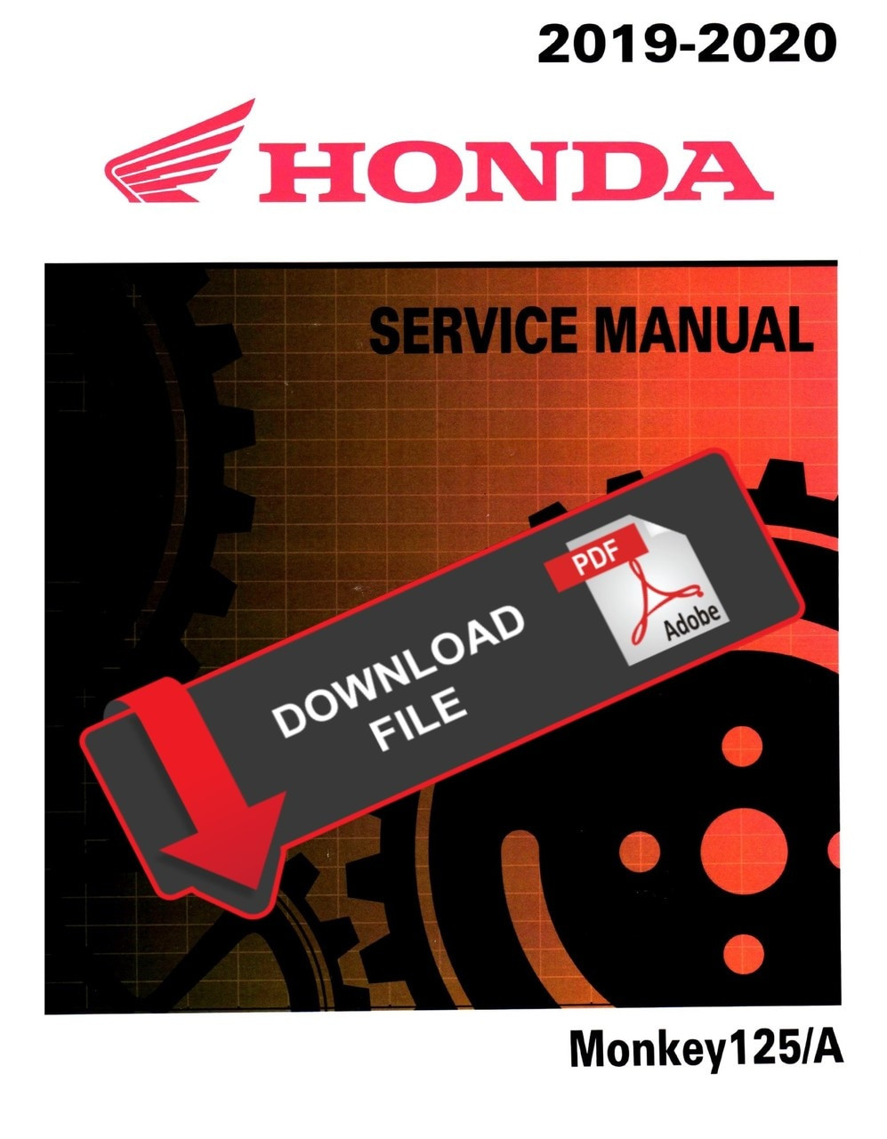HONDA Monkey/Monkey Limited サービスマニュアル HONDA SERVICE MANUAL BOOK 2022-2024 MONKEY 125A GENUINE OEM NEW