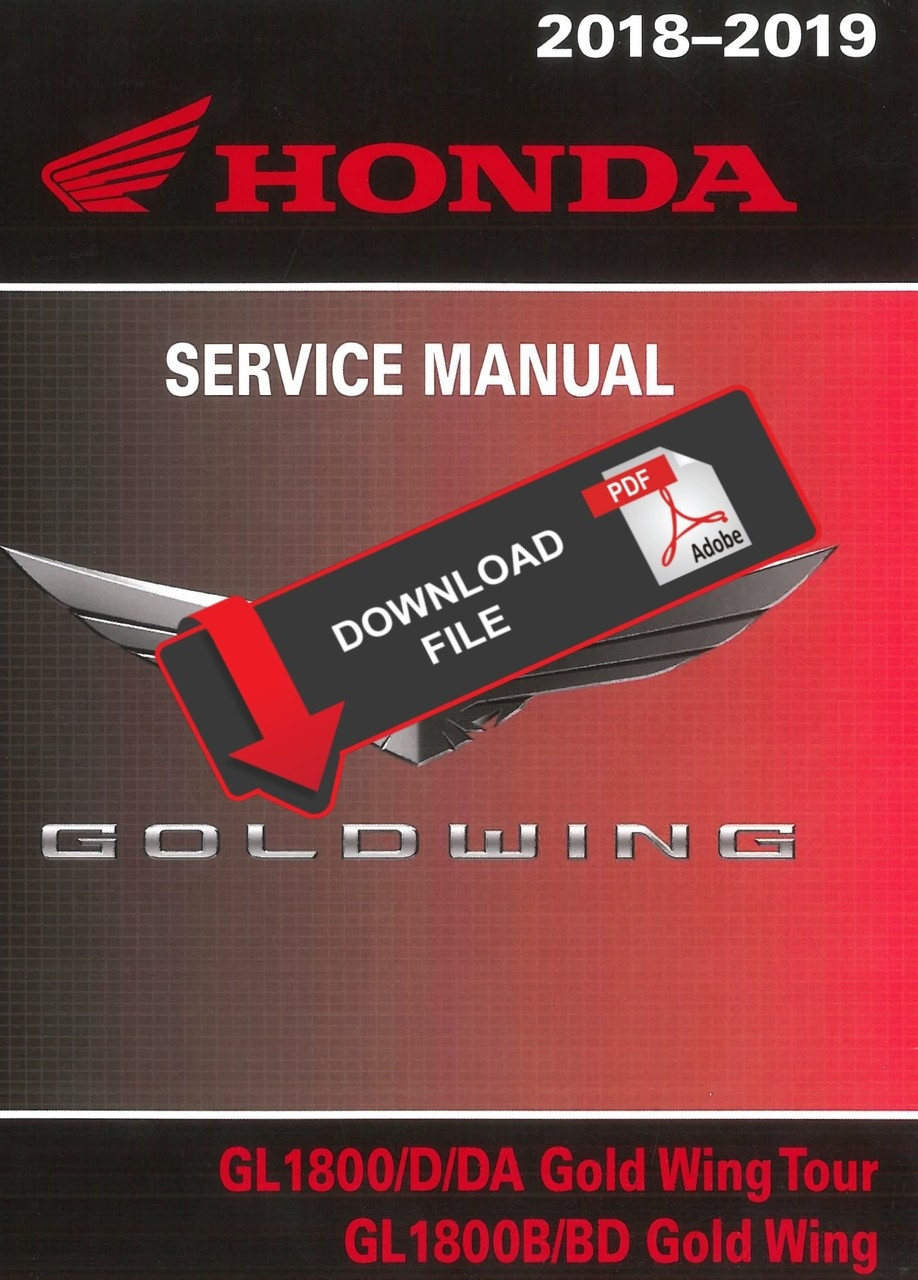 Honda 2018 Goldwing Service & Electrical Troubleshooting Manual