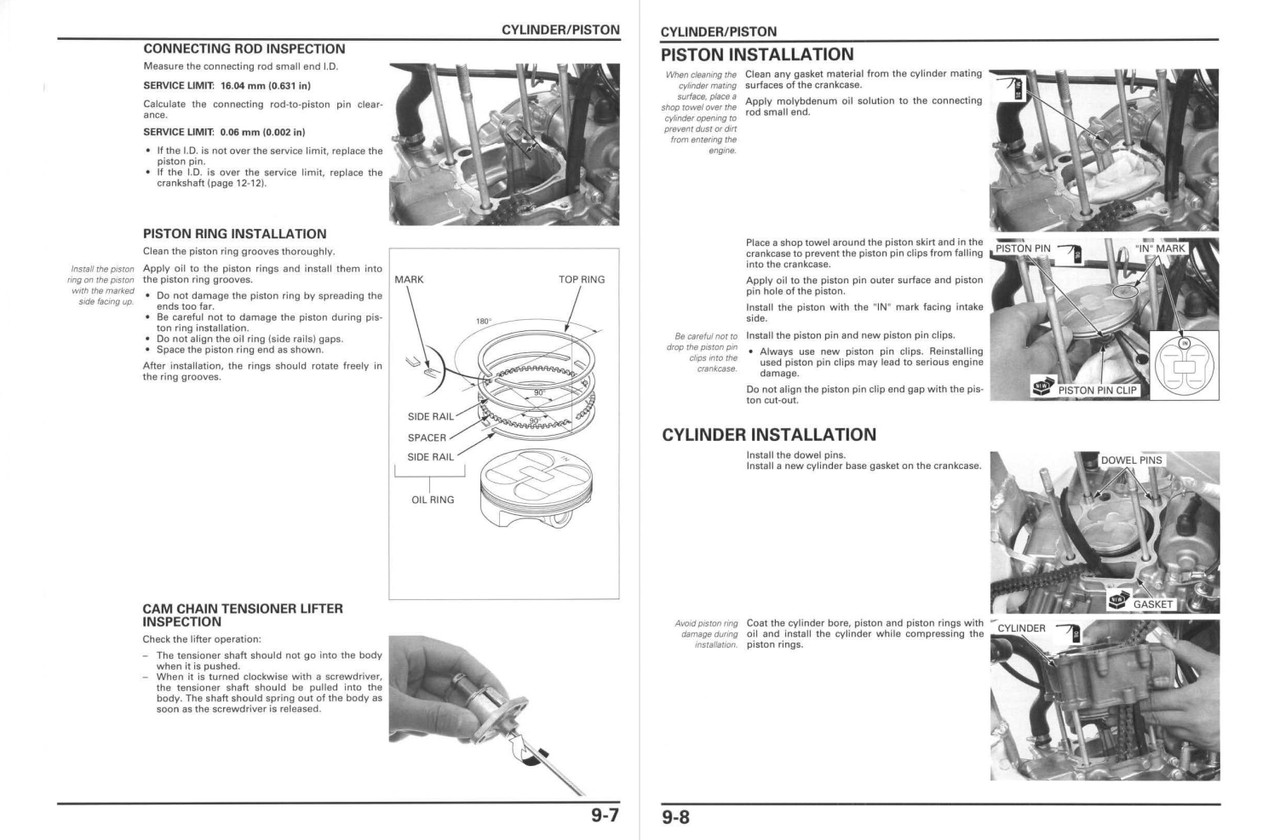 Honda 2007 CRF 250X Service Manual